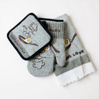 Set manoplas + apoya pava + repasador
