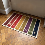 Alfombra felpudo líneas multicolor