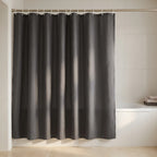 Cortina de baño teflon lisa con 12 ganchos