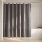 Cortina de baño teflon lisa con 12 ganchos