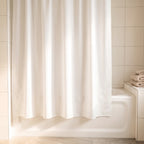 Cortina de baño peva con protector y 12 ganchos