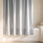 Cortina de baño peva con protector y 12 ganchos