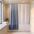 Cortina de baño en degradé con protector