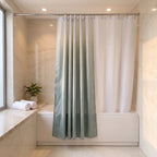 Cortina de baño en degradé con protector