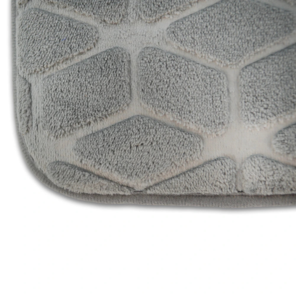 Alfombra de baño cubo 3d gris