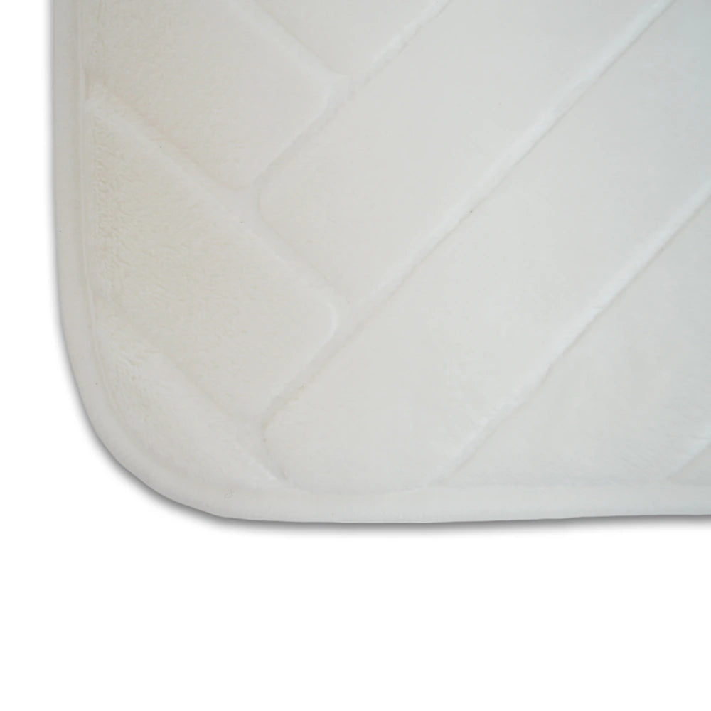 Alfombra de baño zigzag natural