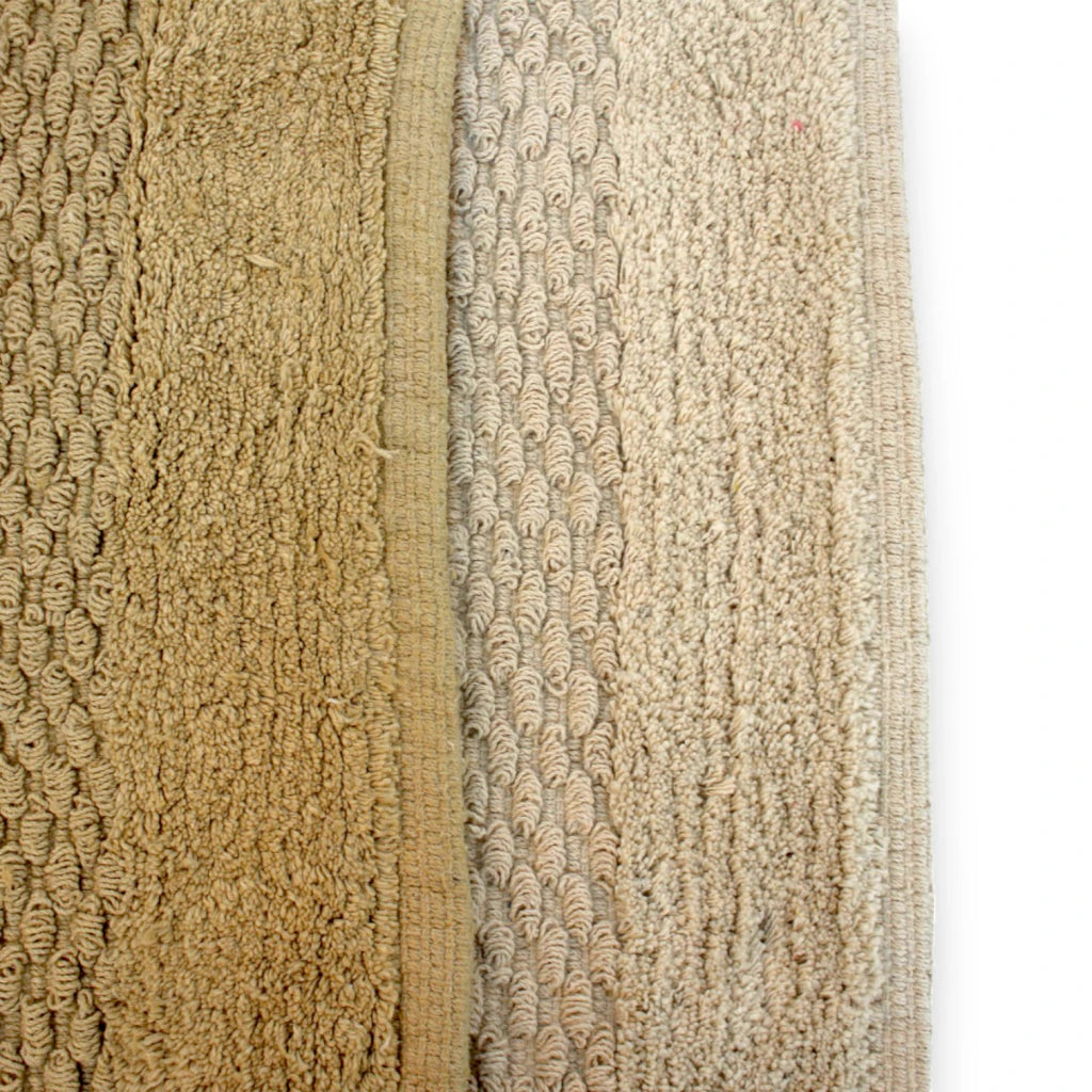 Alfombra baño tablones pelo largo beige