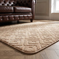 Alfombra con rombos natural
