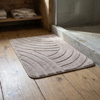 Alfombra de baño ondas natural