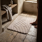 Alfombra de baño ondas natural