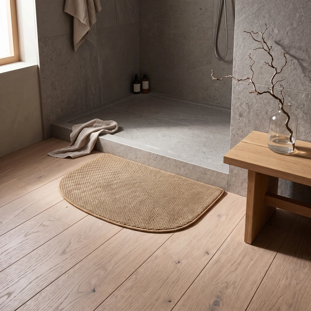 Alfombra de baño semicircular nuditos