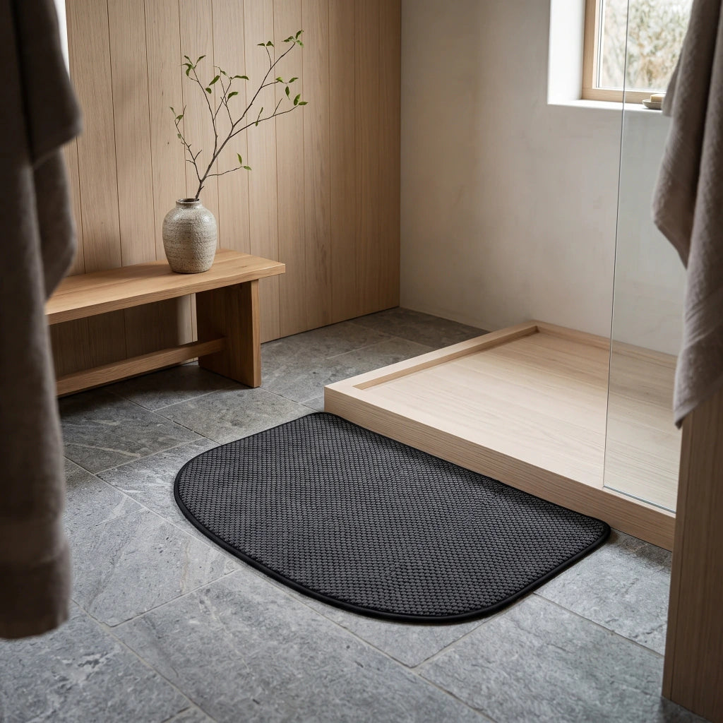 Alfombra de baño semicircular nuditos