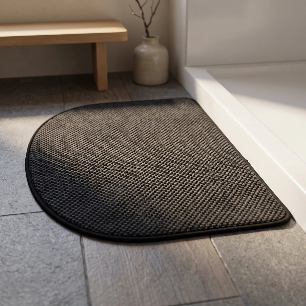 Alfombra de baño semicircular nuditos