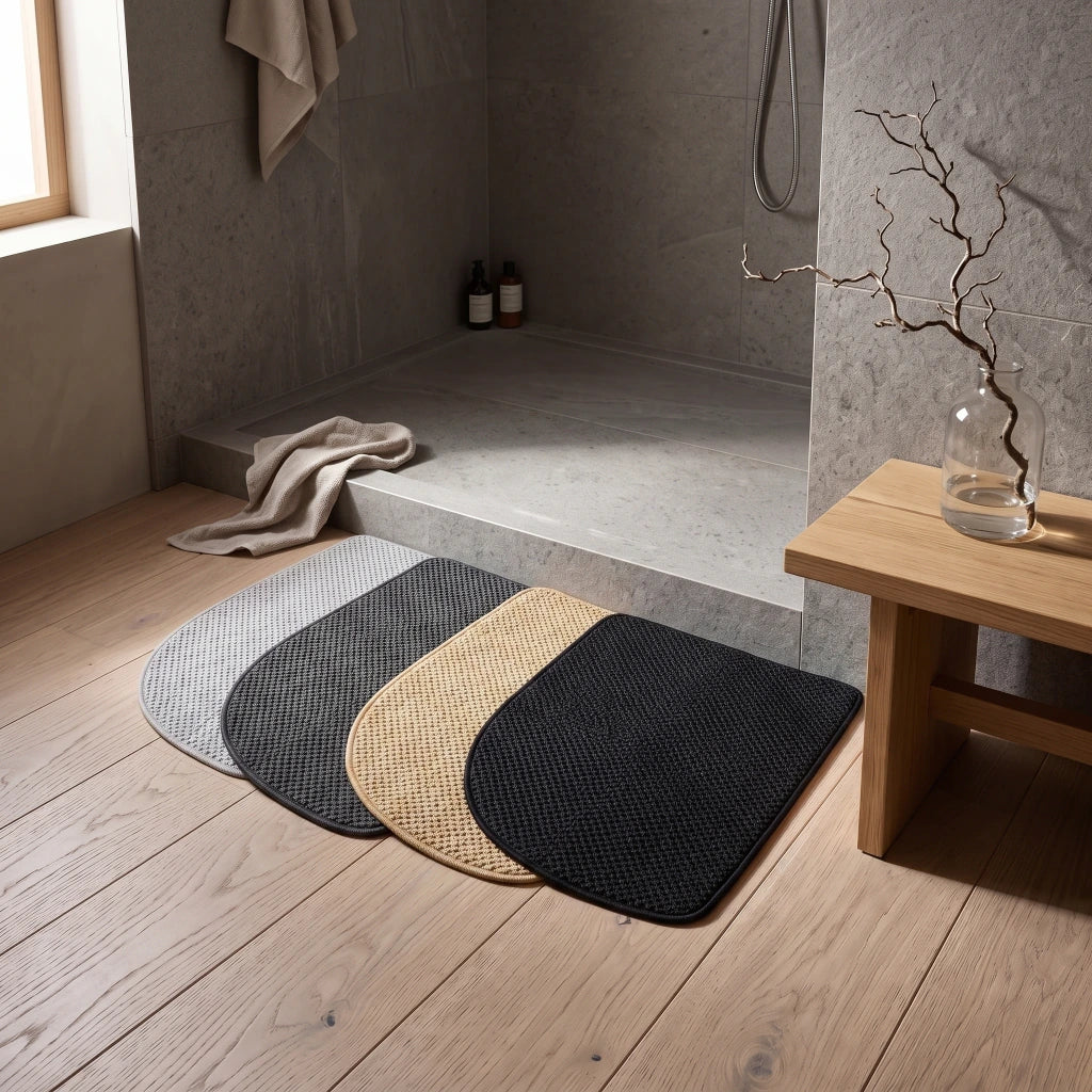 Alfombra de baño semicircular nuditos