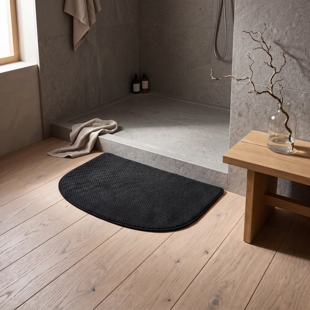 Alfombra de baño semicircular nuditos