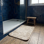 Alfombra baño ondas con relieve