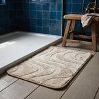 Alfombra baño ondas con relieve