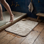Alfombra baño ondas con relieve