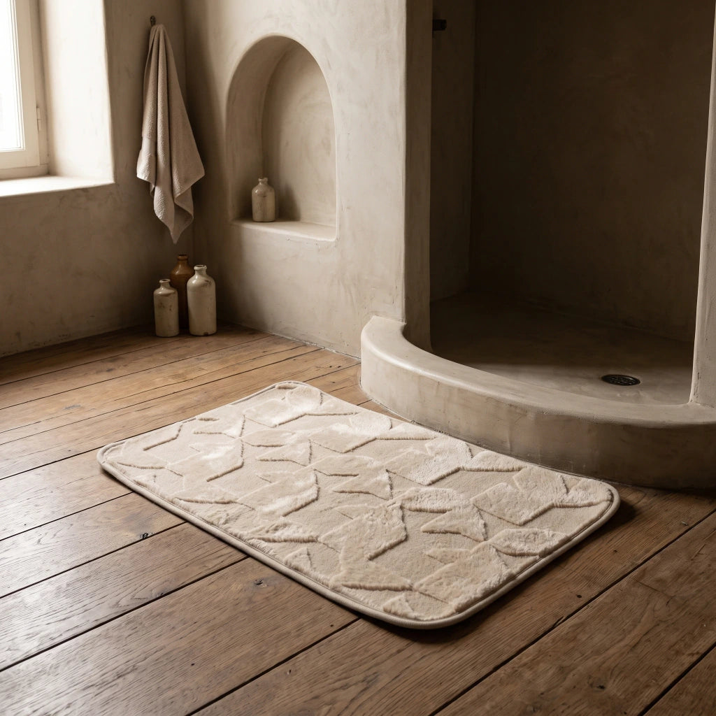 Alfombra baño figuras geométricas