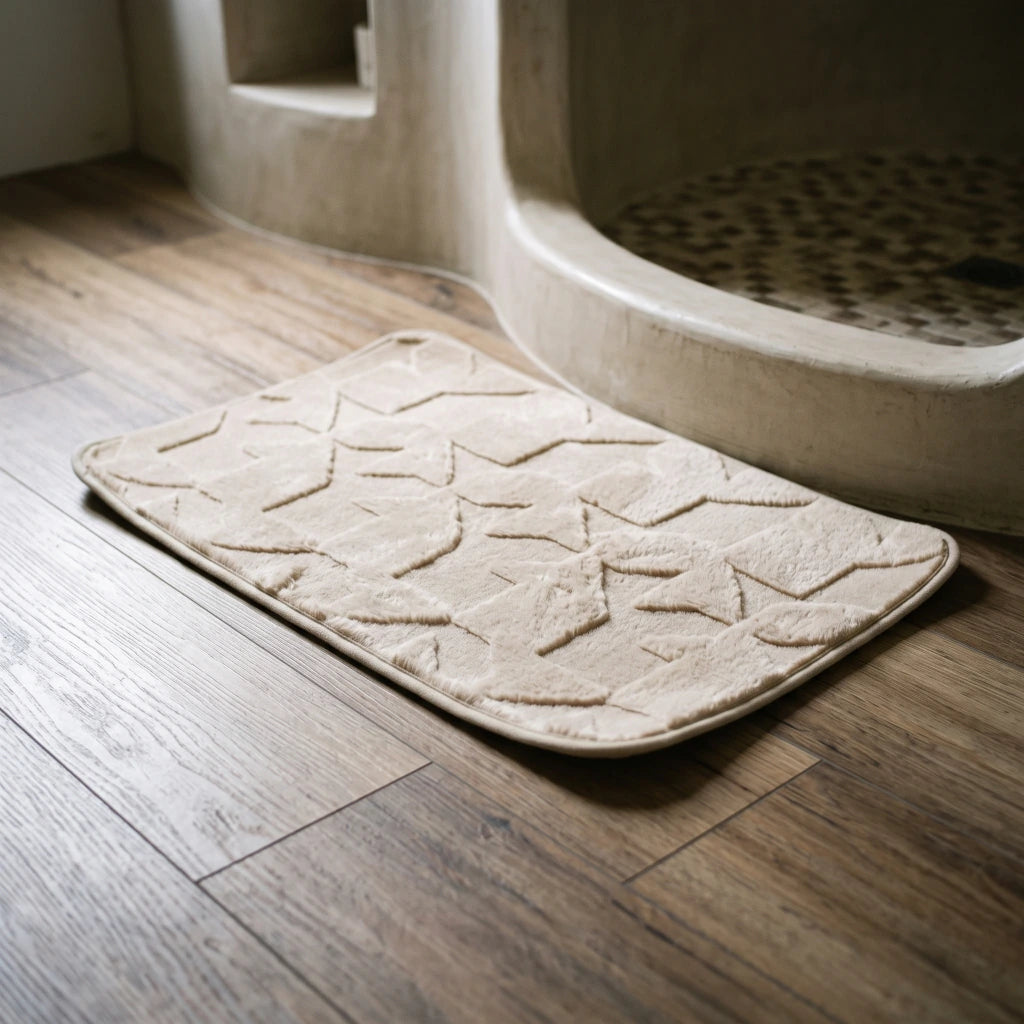 Alfombra baño figuras geométricas