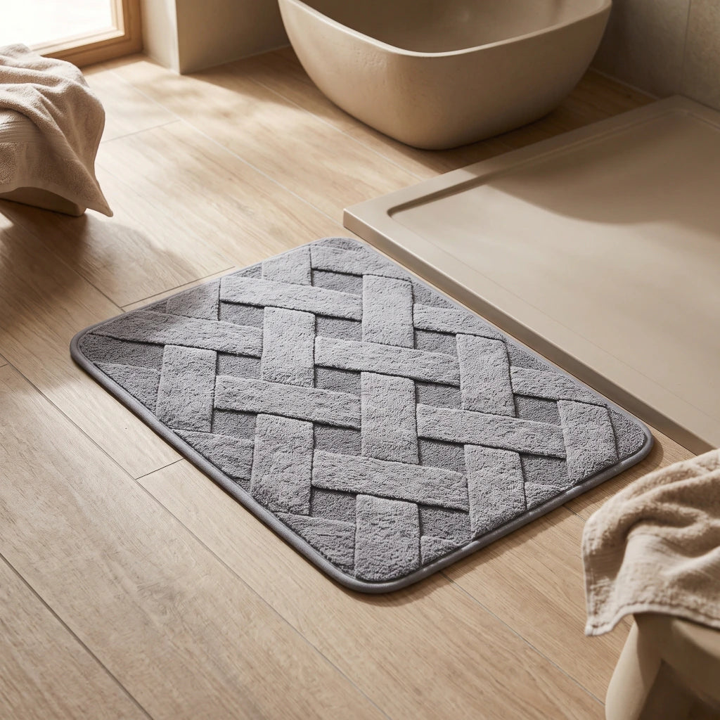 Alfombra de baño bastones cruzados