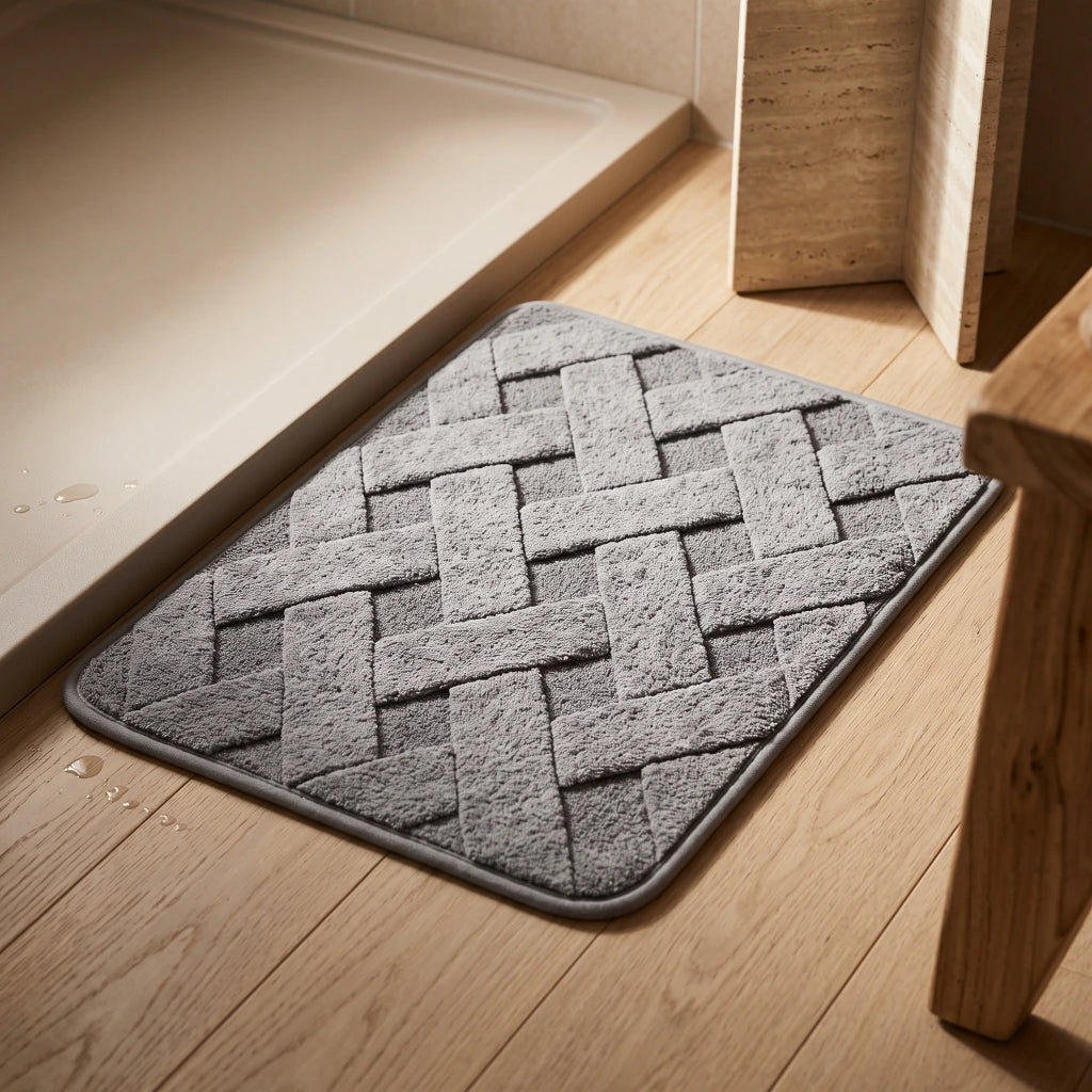 Alfombra de baño bastones cruzados