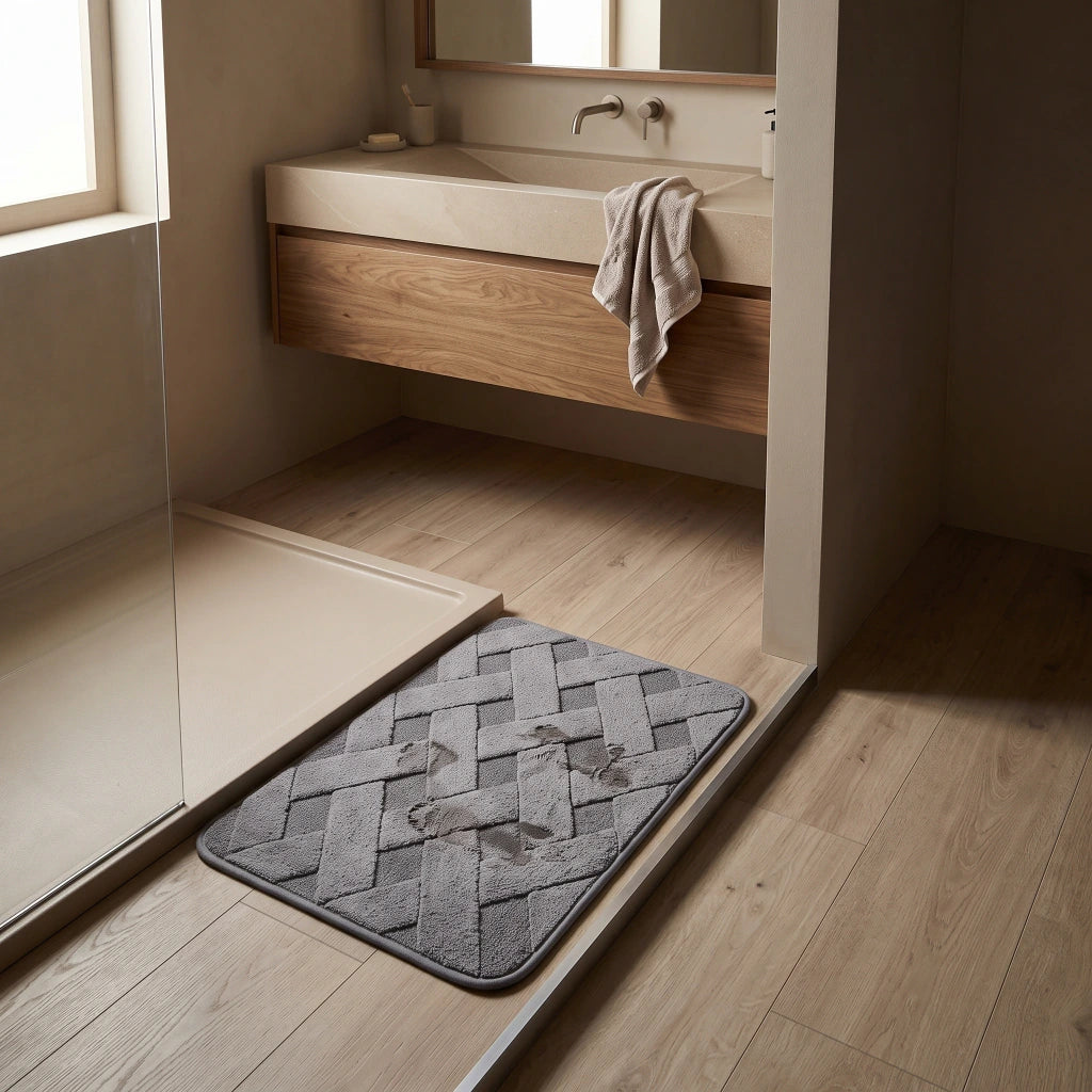 Alfombra de baño bastones cruzados
