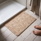 Alfombra de baño plumas con relieve