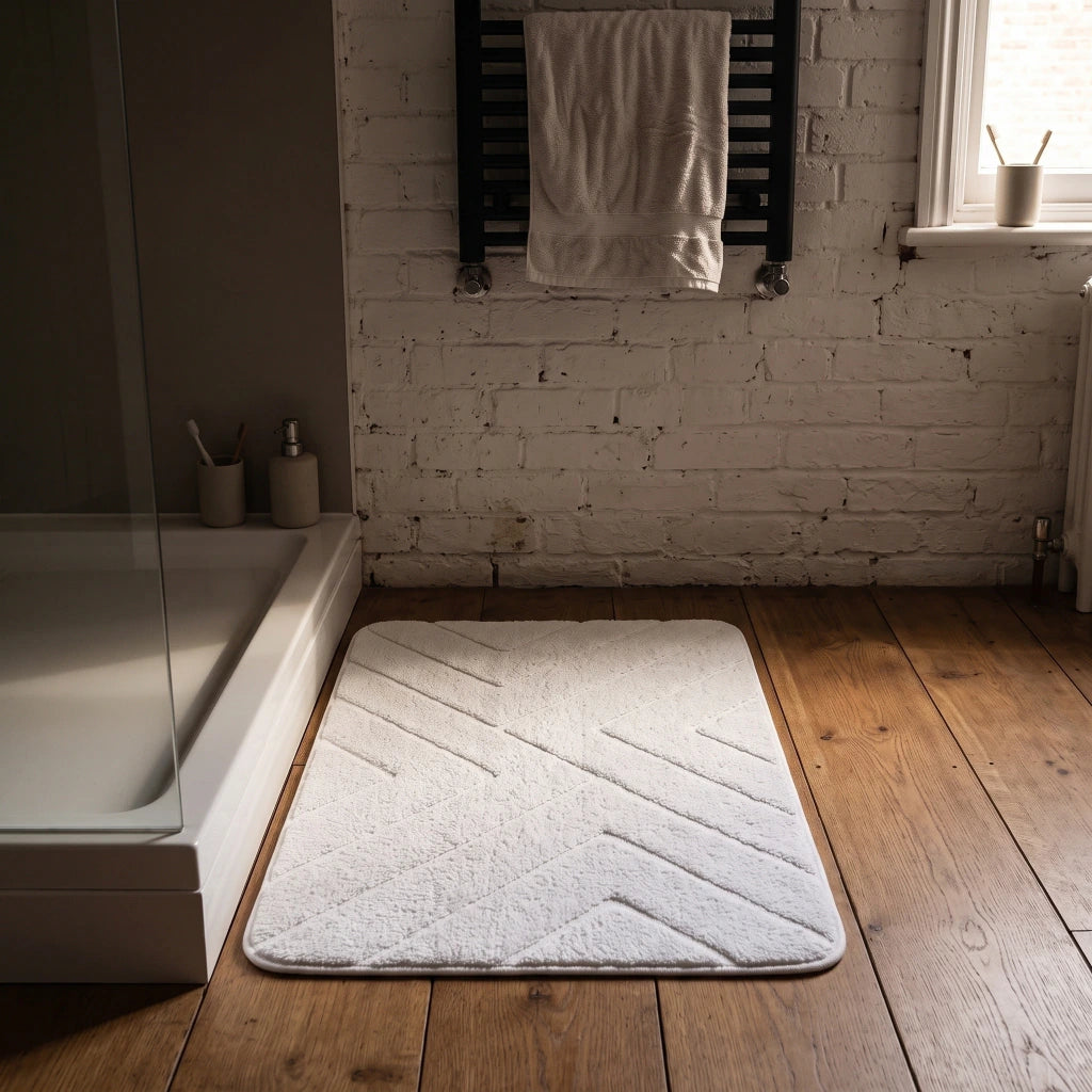 Alfombra de baño barro de diatomea diagonales