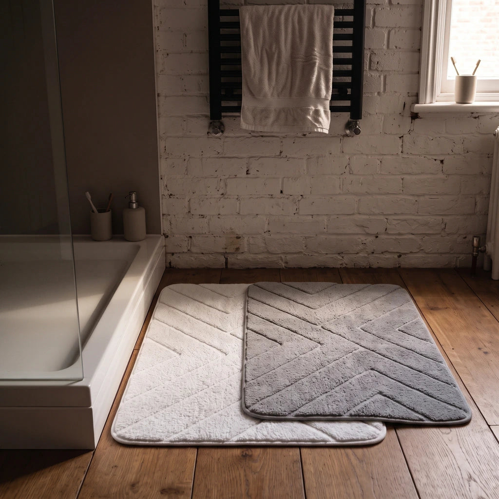 Alfombra de baño barro de diatomea diagonales