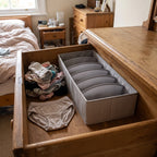 Organizador rayado gris