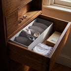 Organizador rayado gris