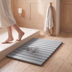 Alfombra de baño barro de diatomea plegable gris