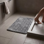 Alfombra de baño cubo 3d gris