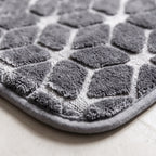 Alfombra de baño cubo 3d gris