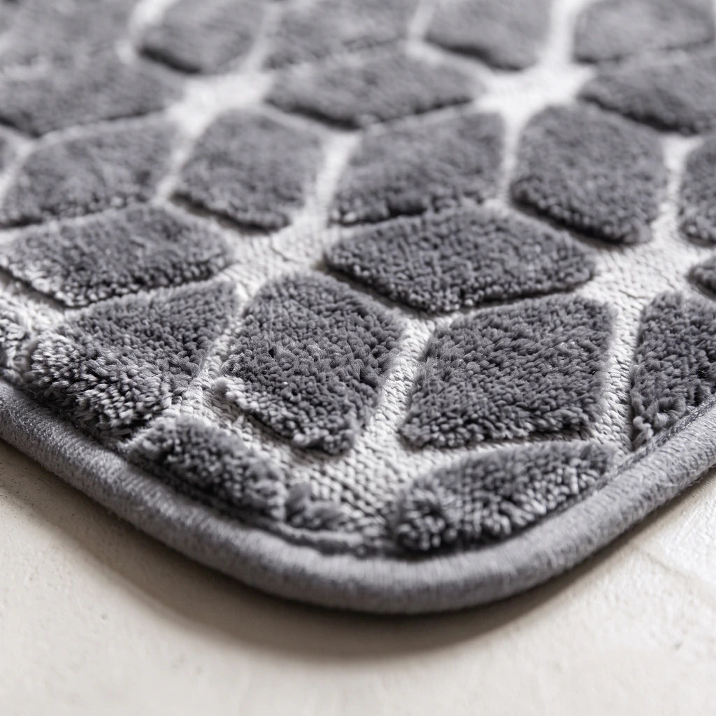 Alfombra de baño cubo 3d gris