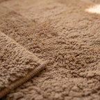 Alfombra baño rectángulo pelo corto beige