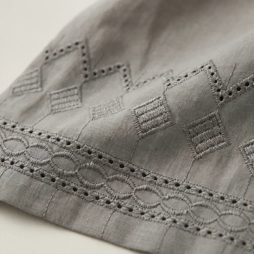 Juego de sábanas con broderie PARIS