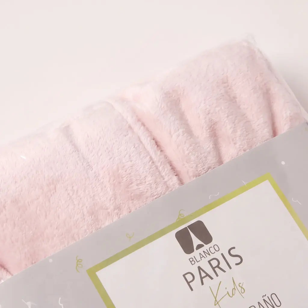 Bata de baño niños flannel blanco parís