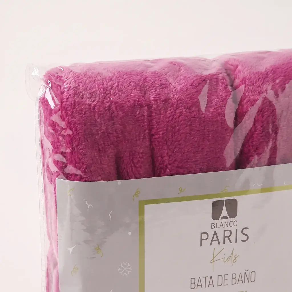 Bata de baño niños flannel blanco parís