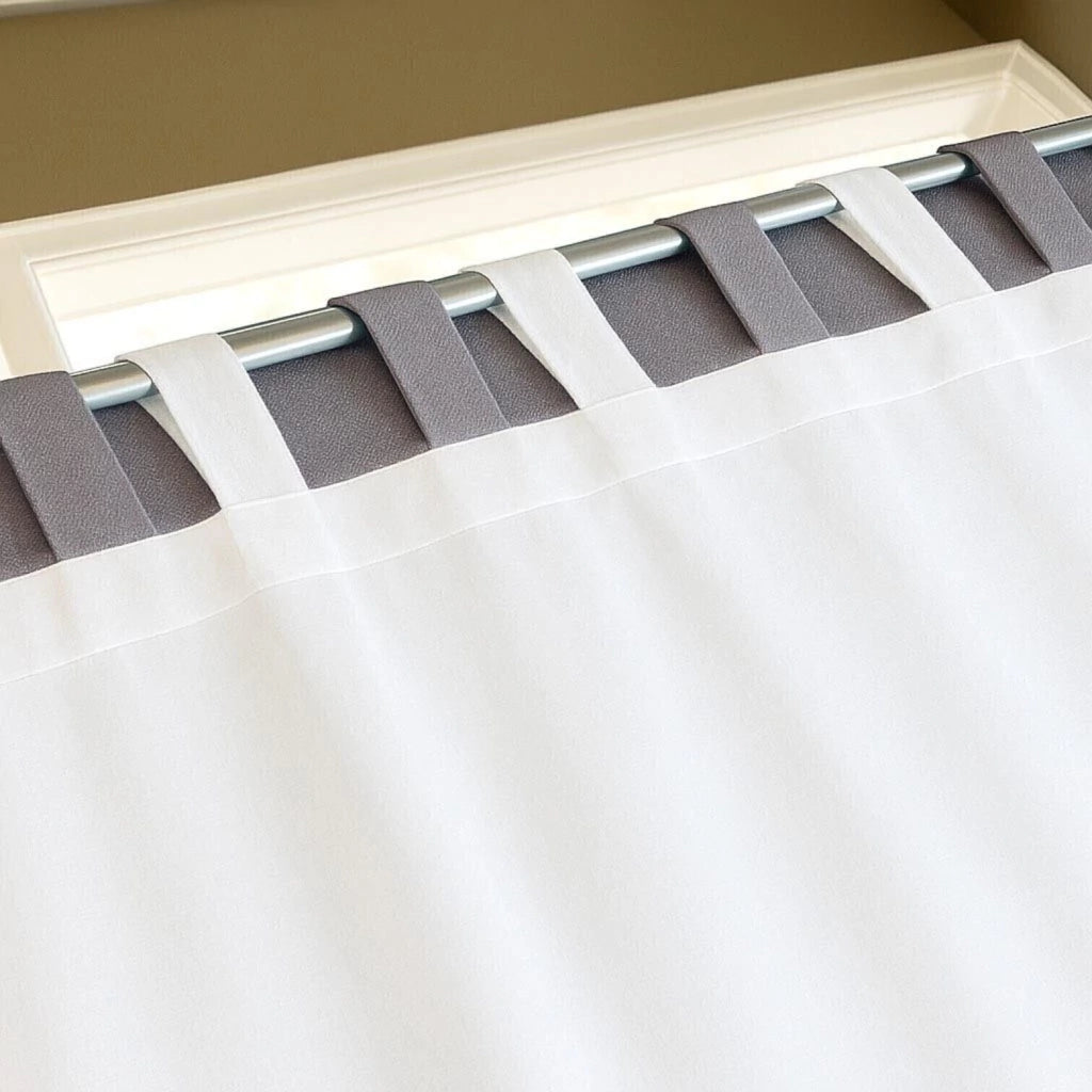 2 en 1 cortina ambiente lino blackout + cortina voile