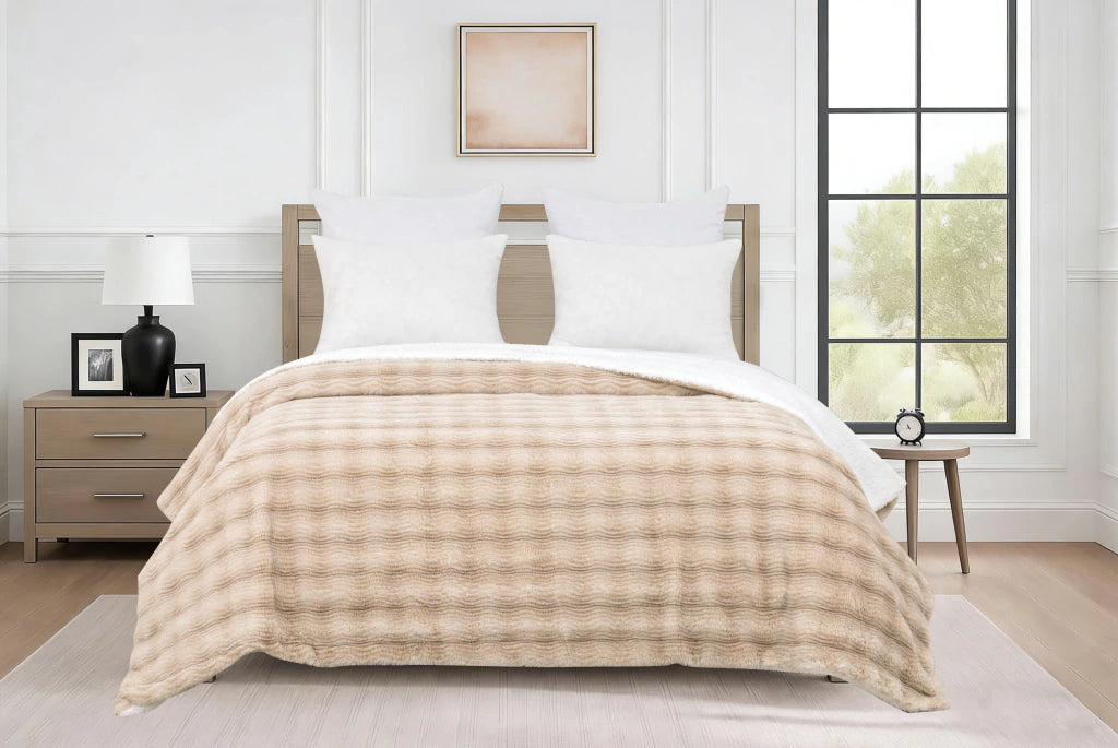 Acolchado ondulado rabbit fur sherpa CHILL&HOME