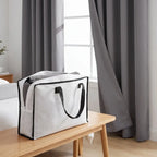 Cortina blackout textil en valija reutilizable