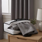 Cortina blackout textil en valija reutilizable