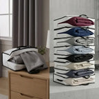 Cortina blackout textil en valija reutilizable