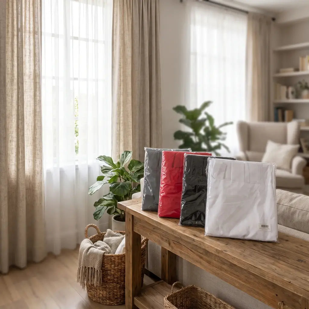 Cortina de ambiente tropical + voile blanco PARIS