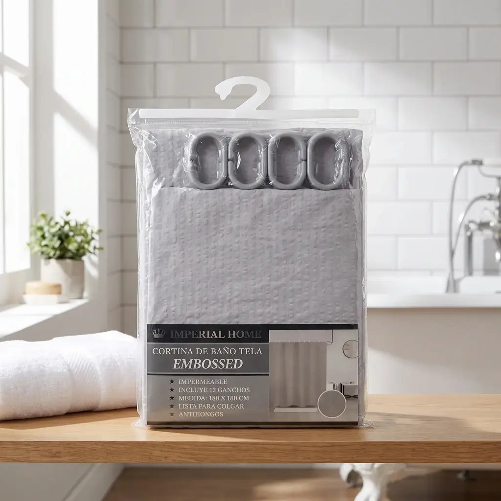 Cortina de baño deco embossed IMPERIAL
