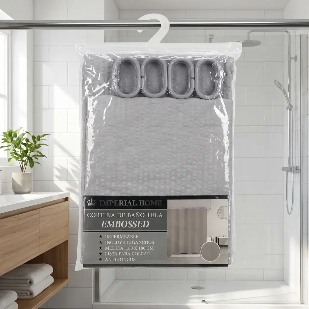 Cortina de baño deco embossed IMPERIAL