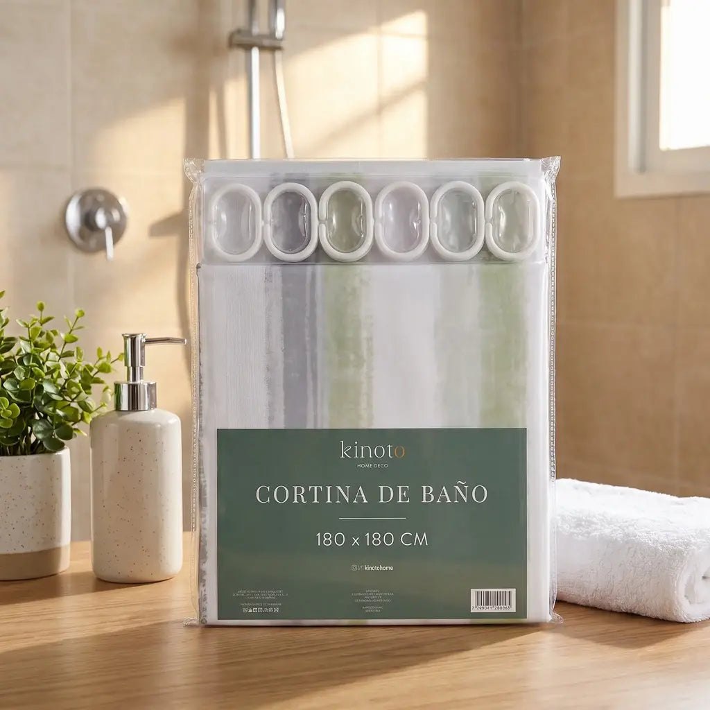 Cortina de baño estampada 13 piezas KINOTO home