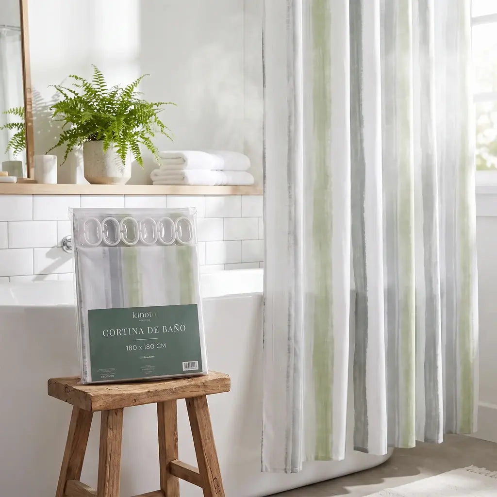 Cortina de baño estampada 13 piezas KINOTO home
